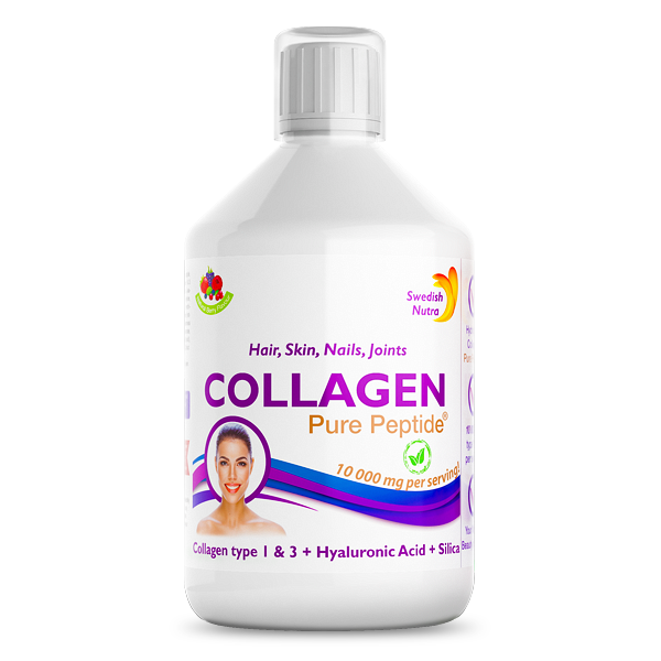 Colagen Lichid Hidrolizat Tip 1 si 3, 10000mg, 500 ml, Swedish Nutra