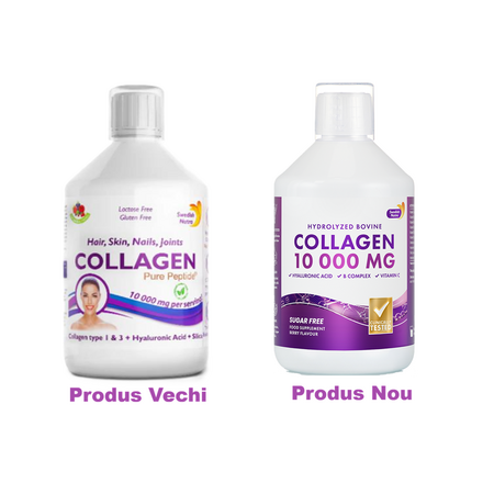 Colagen lichid hidrolizat tip 1 si 3, 10000 mg, 500 ml, Swedish Nutra 744775