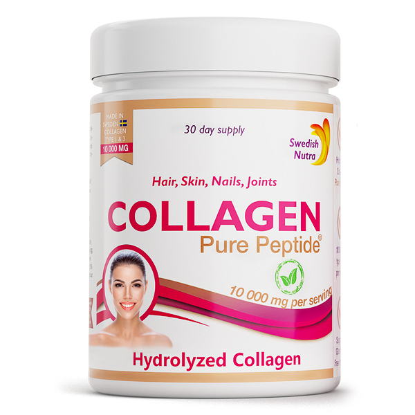 Colagen hidrolizzat pulbere tip 1 si 3 Super Concentrat, 300 g, Swedish Nutra