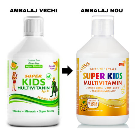 Super Kids Multivitamine Lichide, 500 ml, Swedish Nutra 744606