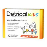 Detrical D3 400 UI KIDS, 30 comprimate moi de supt, Zdrovit