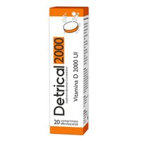 Detrical D3 2000 UI, 20 comprimate efervescente, Zdrovit
