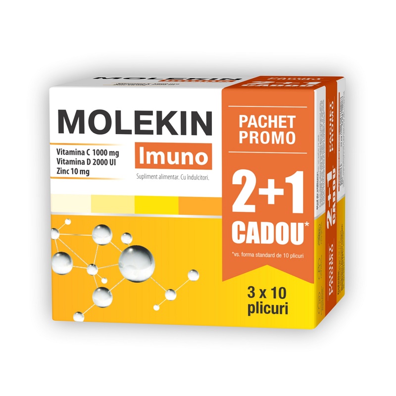 Pachet Molekin Imuno, 20 + 10 plicuri, Zdrovit