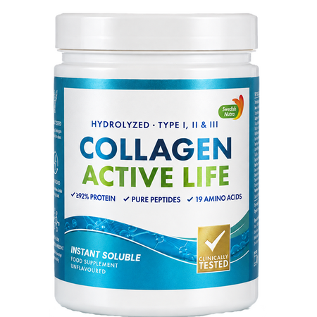 Colagen hidrolizat Active Life, 10.000 Mg, 300 g, Swedish Nutra