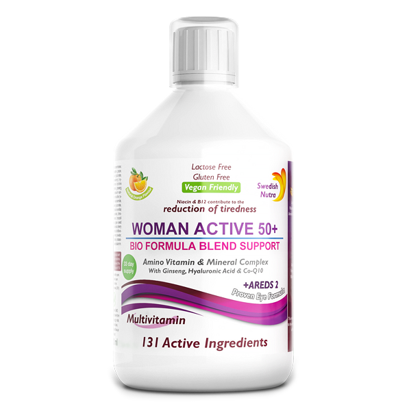 Multivitamine lichide Woman Active 50+, 500 ml, Swedish Nutra