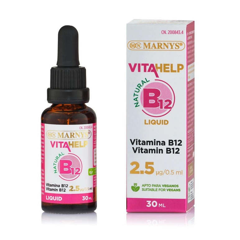 Vitamina B12 Lichida Ciancobalamina, 2.5 mcg, 30 ml, Marnys