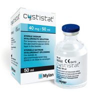 Solutie sterila de hyaluronat de sodiu Cystistat, 40 mg, 50 ml, Mylan