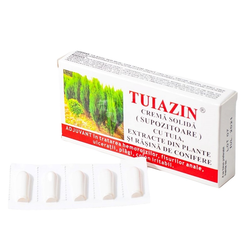 Tuiazin, 10 supozitoare, Elzin Plant