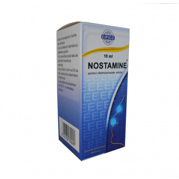 Nostamine picături oftalmice/nazale, soluţie, 0,5 mg/ml + 0,5 mg/ml, 10 ml, Eipico Med