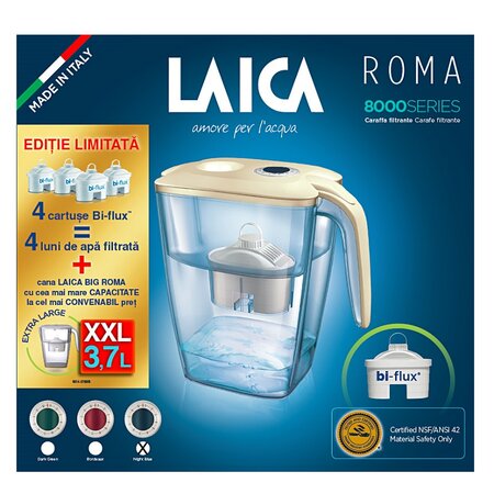 Cana filtranta Roma XXL + 4 cartuse, Laica 604842