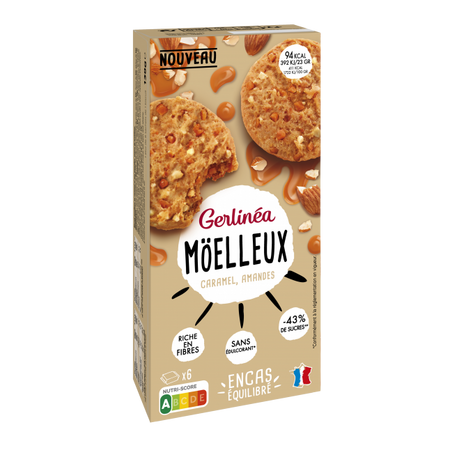 Biscuiti cu caramel si migdale Moelleux, 138 g, Gerlinea