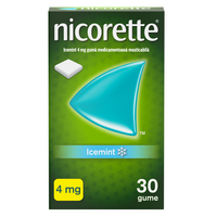 Guma medicamentoasa cu nicotina si aroma de menta, 4 mg, 30 bucati, Nicorette