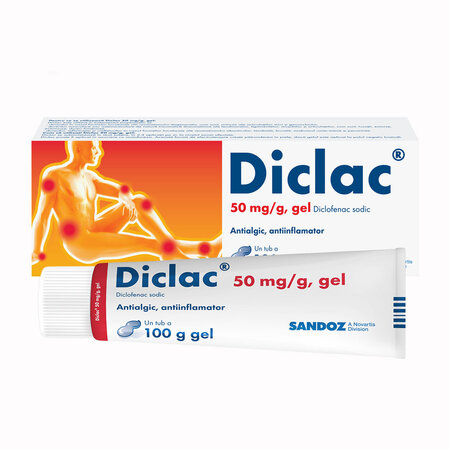 Diclac gel, 50 mg/g, 100 g, Sandoz 606402