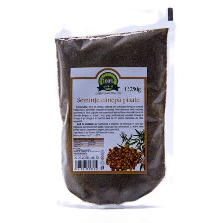 Seminte de canepa pisate, 250 g, Carmita Classic