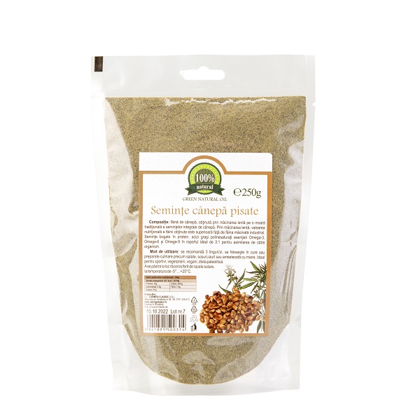 Seminte de canepa pisate, 250 g, Carmita Classic