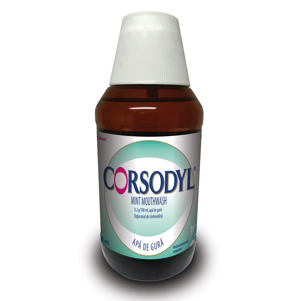 Corsodyl  apa de gura, 0,20g/100 ml, 300 ml, Haleon