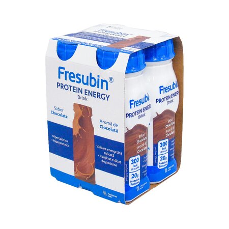 Solutie nutritiva orala cu valoare energetica ridicata, continut ridicat de proteine si aroma de ciocolata Fresubin Protein Energy, 4 x 200 ml, Fresenius Kabi 731175