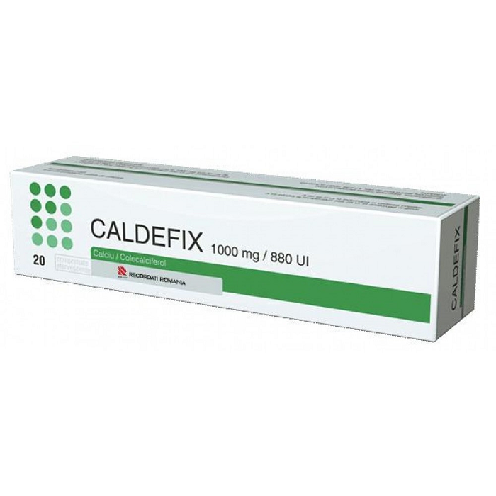 Caldefix, 1000mg/ 880UI, 20 comprimate efervescente, Recordati