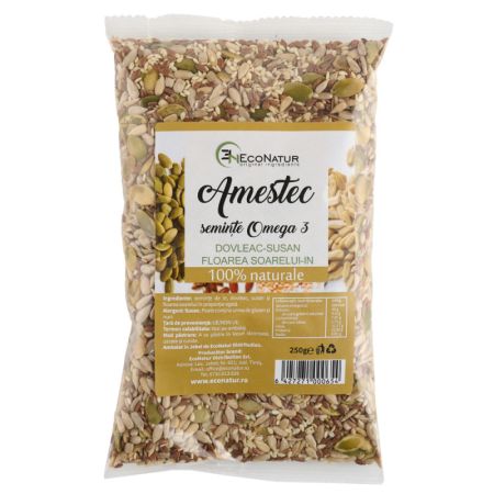 Amestec seminte bogate in Omega 3, 250g, EcoNatur