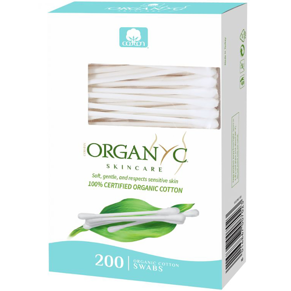 Betisoare cu bumbac organic, 200 bucati, Organyc