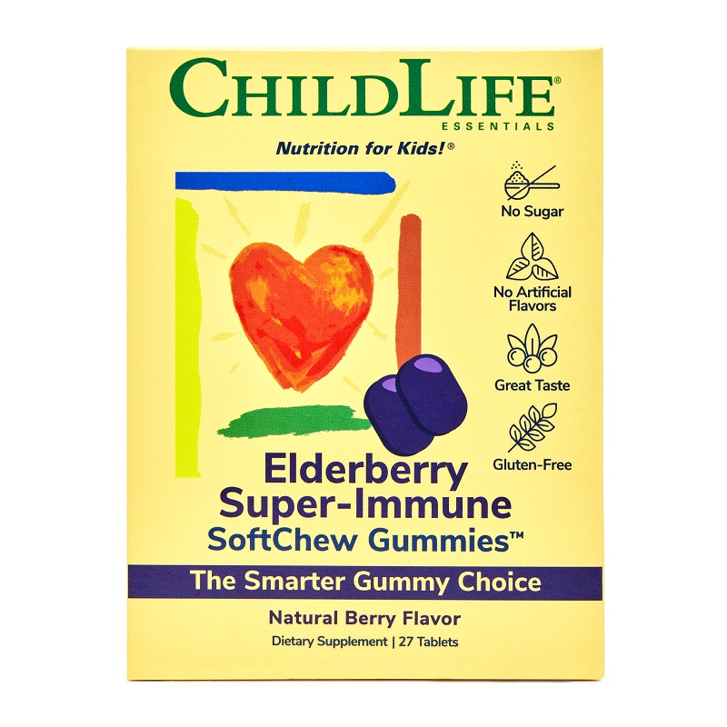 Elderberry Super-Immune ChildLife Essentials, 27 tablete, Secom