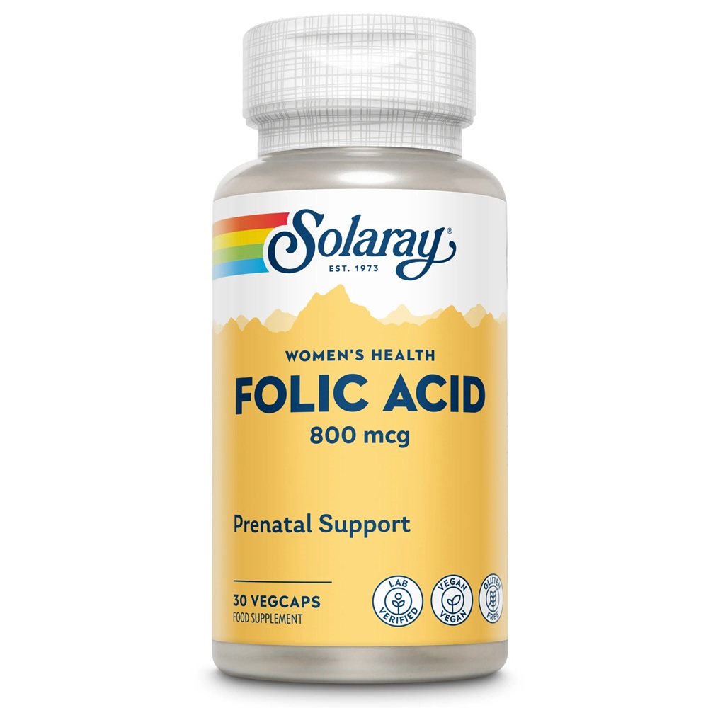 Acid Folic 800 mcg Solaray, 30 capsule, Secom