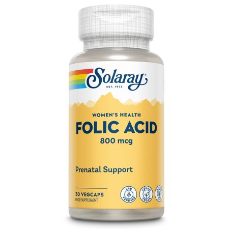 Acid Folic 800 mcg Solaray, 30 capsule, Secom