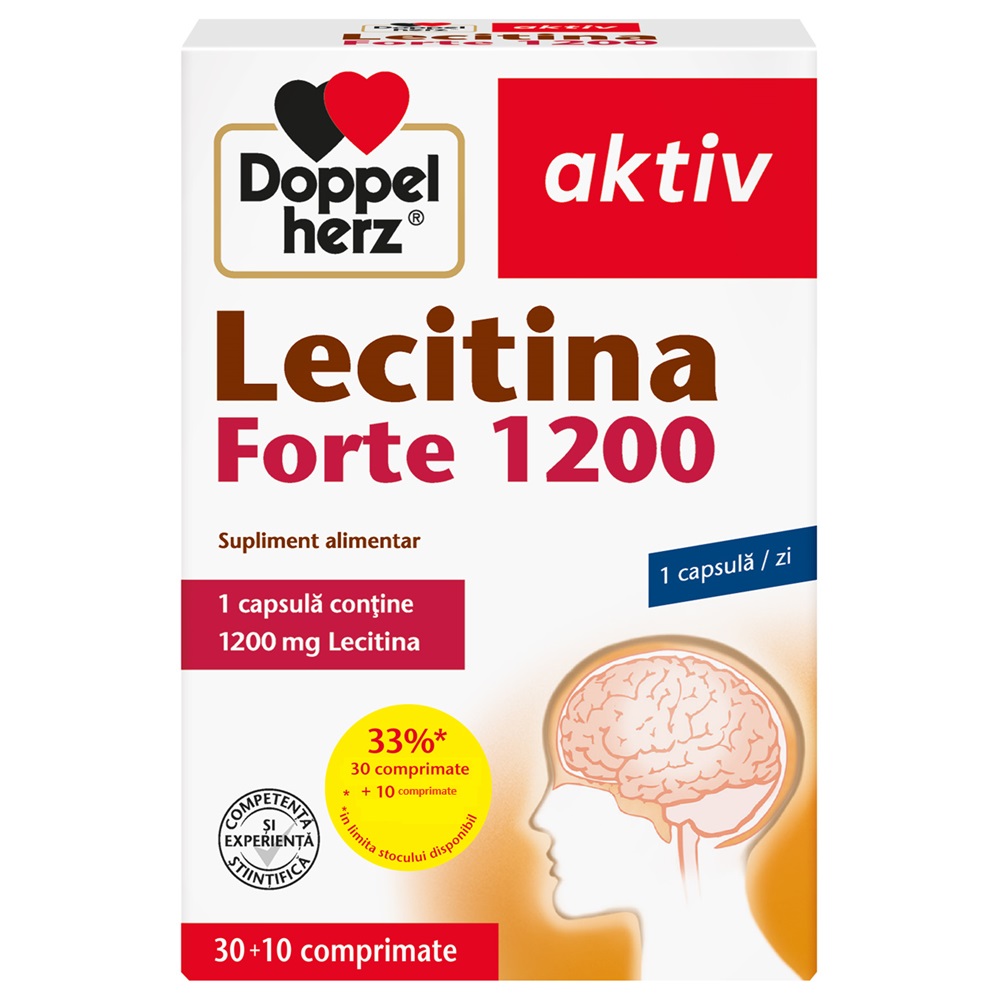 Lecitină Forte 1200, 30 + 10 capsule, Doppelherz