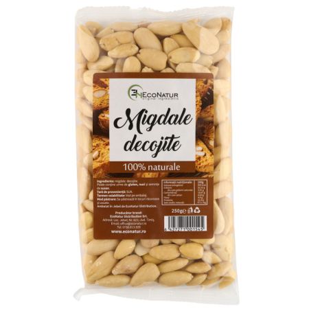 Migdale decojite crude, 250 g, Econatur