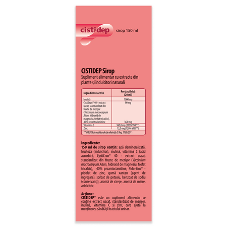 Sirop pentru copii Cistidep, 150 ml, Dr. Phyto 590804