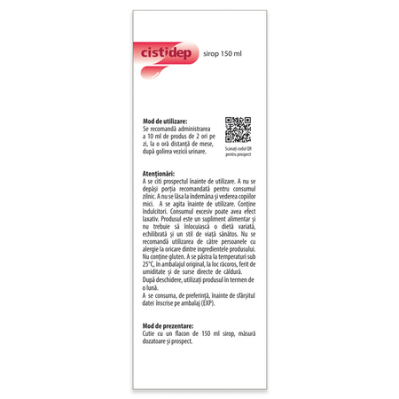 Sirop pentru copii Cistidep, 150 ml, Dr. Phyto 590805