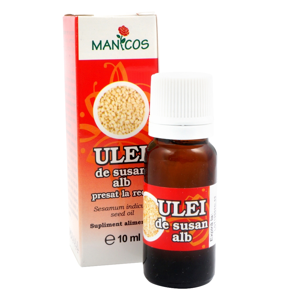 Ulei din seminte de Susan alb, 10 ml, Manicos