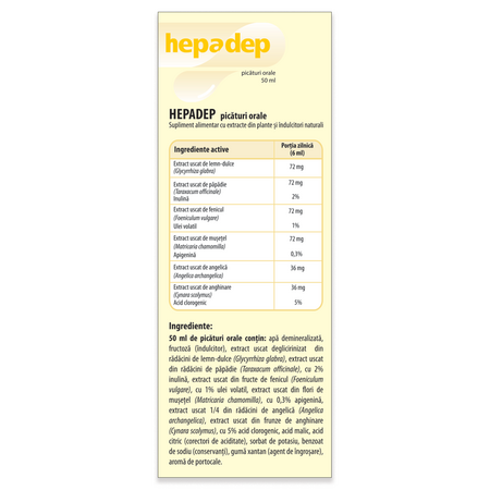 Picaturi orale Hepadep, 50 ml, Dr. Phyto 590828