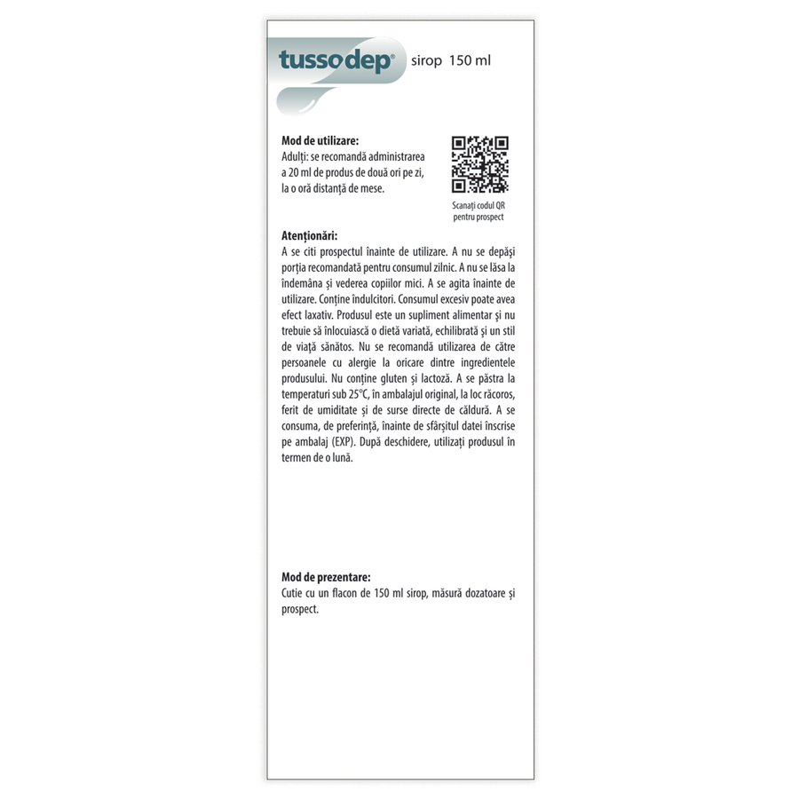 Sirop de tuse pentru copii Tussodep, 150 ml, Dr. Phyto : Farmacia Tei ...