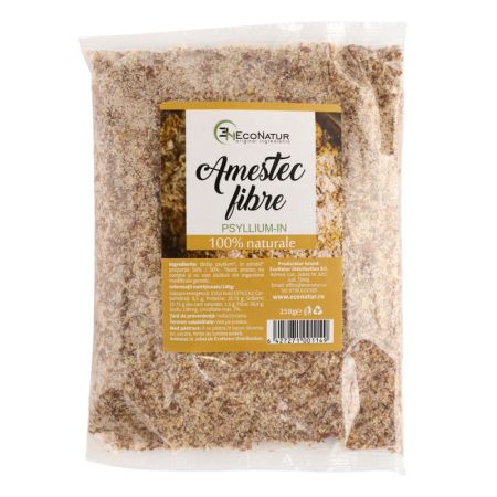 Amestec fibre tarate psyllium si in zdrobit, 250 g, EcoNatur