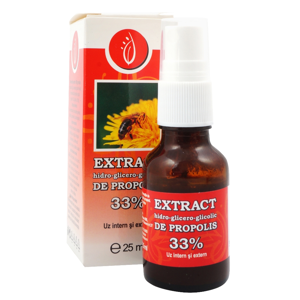 Extract hidro-glicero-glicolic de Propolis 33 %, 25 ml, Manicos