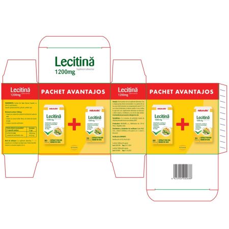 Pachet Lecitina, 1200 mg, 80 + 30 capsule, Walmark 698160