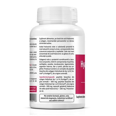 Hyaluronic Acid cu Collagen Complex, 60 capsule, Zenyth 619298