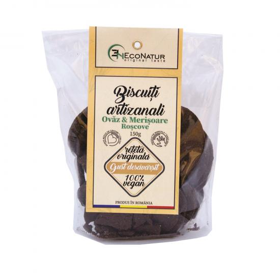 Biscuiti artizanali cu ovaz, roscove si merisoare, 150 g, Econatur