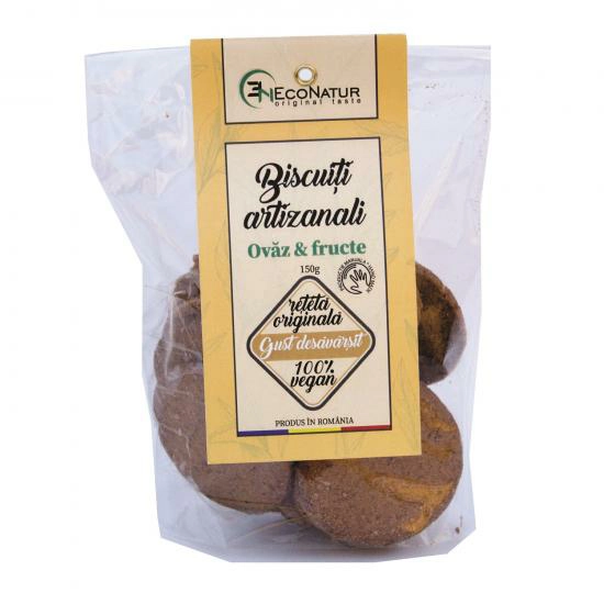 Biscuiti artizanali cu ovaz si fructe uscate, 150 g, Econatur