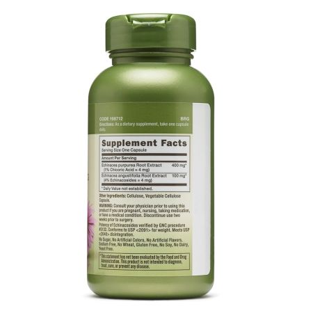 Extract de echinacea (198712), 500 mg, 100 capsule, GNC 648051