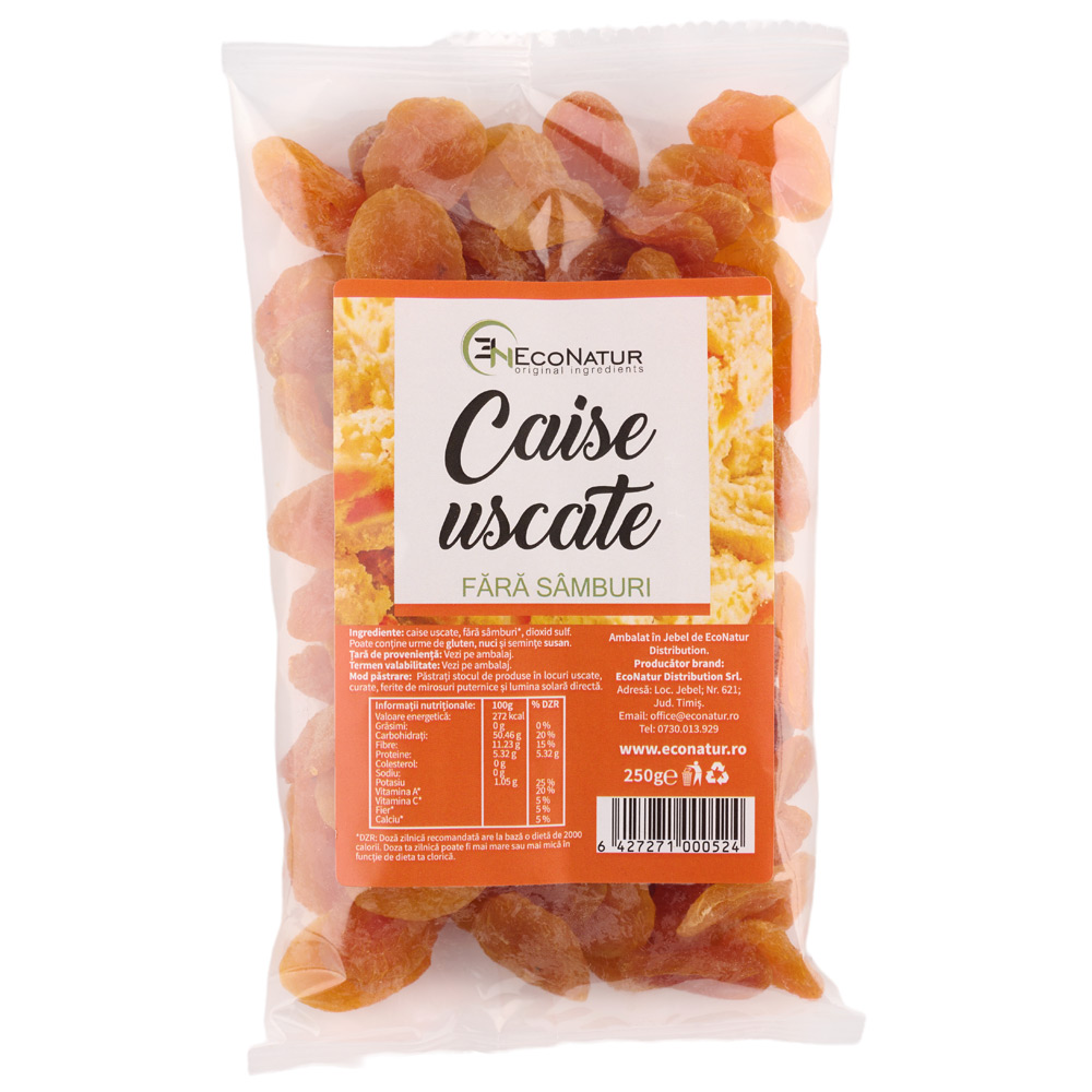 Caise uscate, 250 g, Econatur