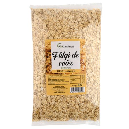 Fulgi intregi de ovaz, 500 g, Econatur