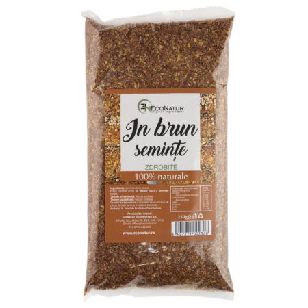 Seminte de in zdrobite, 250 g, Econatur