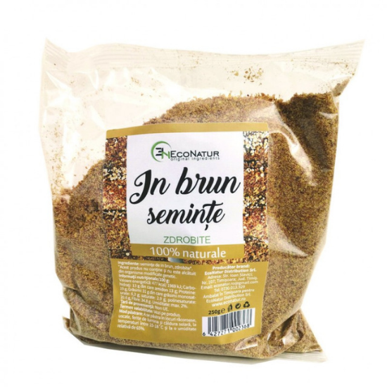 Seminte de in zdrobite, 250 g, Econatur