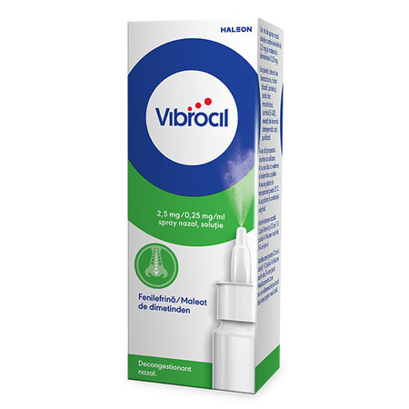 Vibrocil spray nazal, solutie, 2,5 mg/ 0,25 mg/ml, 15 ml, Haleon 707123