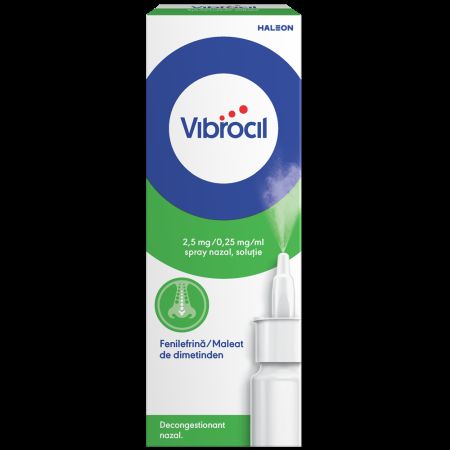 Vibrocil spray nazal, solutie, 2,5 mg/ 0,25 mg/ml, 15 ml, Gsk