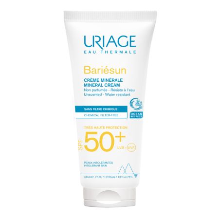 Crema minerala de protectie solara cu SPF 50+ Bariesun, 100 ml, Uriage