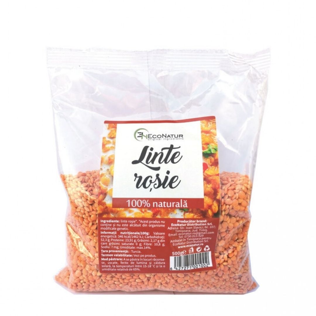 Linte rosie, 500 g, Econatur