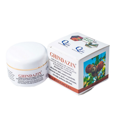 Crema extract de ghinda, castane si conifere Ghindazin, 50 ml, Elzin Plant